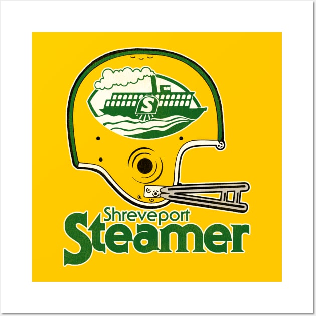 Defunct Shreveport Steamer Football Team Helmet Wall Art by Defunctland